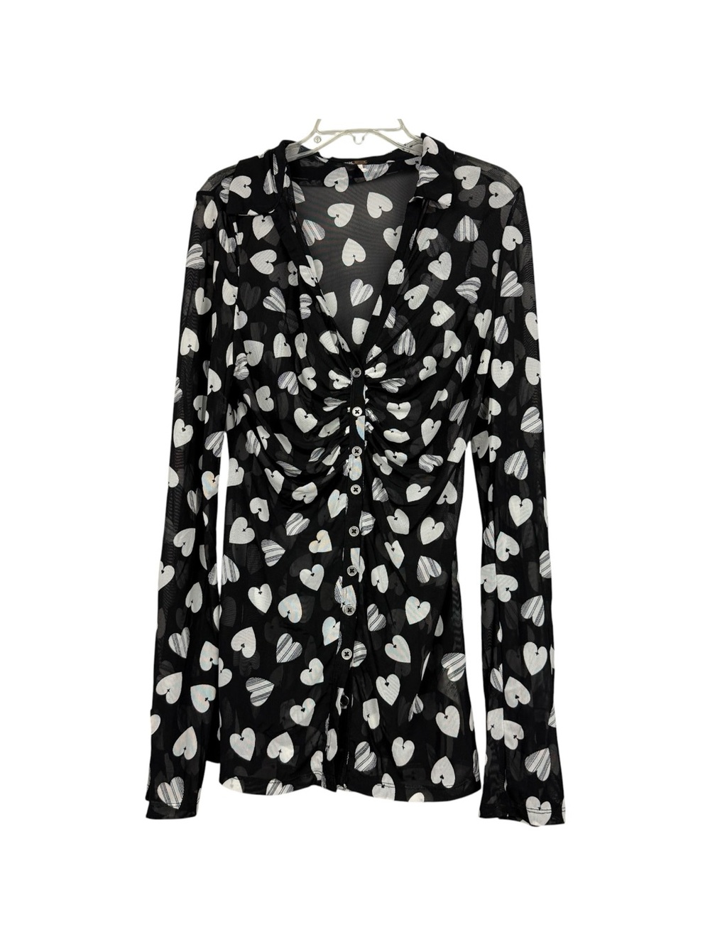 Free People Mesh Heart Lucky Shirtee Tunic - Picture 2 of 5